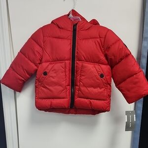 Michael Kors Kids Cherry Red Puffer Coat